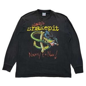 VTG 90's Brockum Slash Snake Pit Conart Band Tour Long Sleeve T-Shirt Black XL